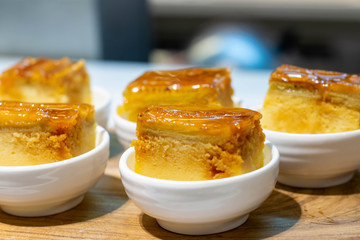  banana caramel butter cake background