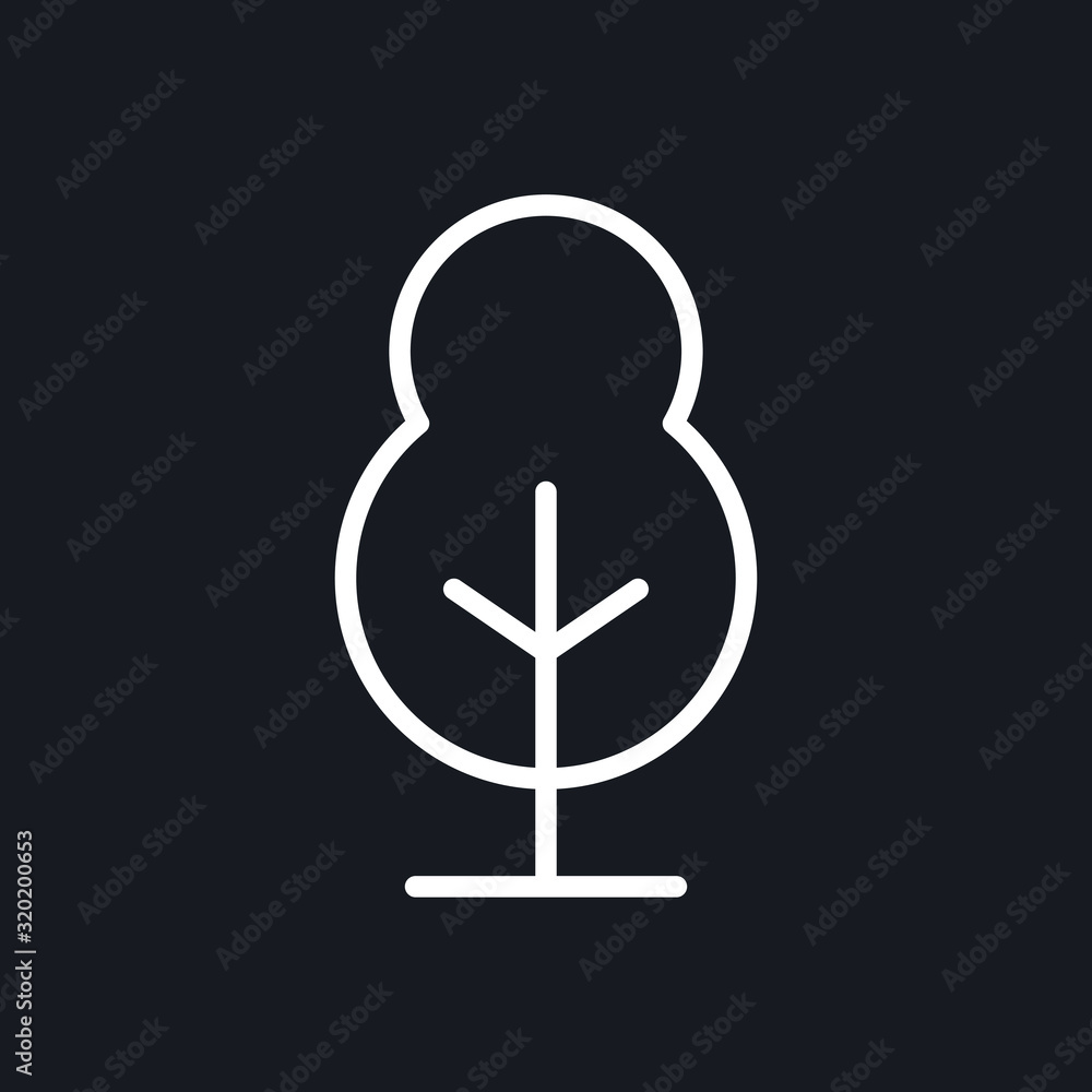 Aufkleber tree set icon template color editable. forest tree symbol vector sign isolated on white background illustration for graphic and web design.