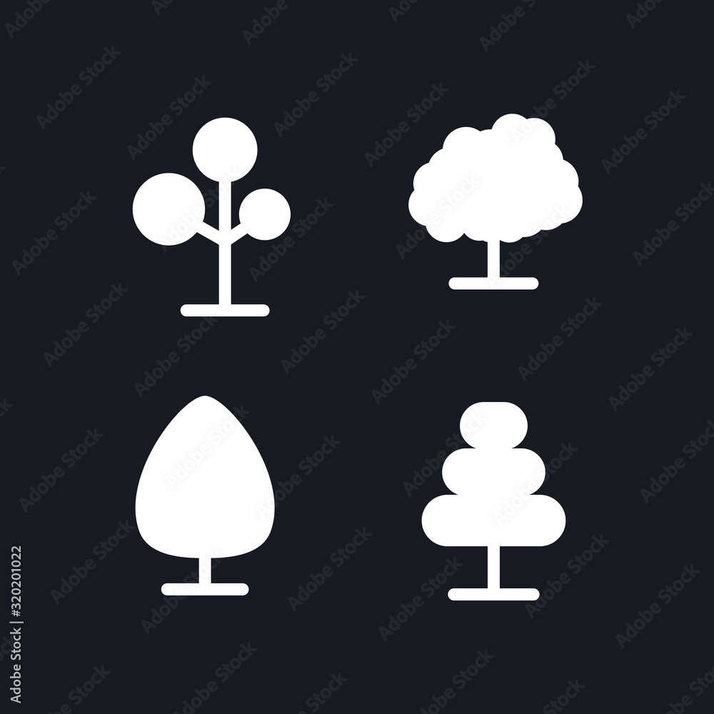 Leinwandbilder tree set icon template color editable. forest tree symbol vector sign isolated on white background illustration for graphic and web design.