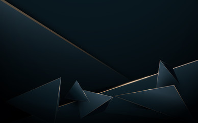 Abstract 3D luxury polygon background. Vector illustration