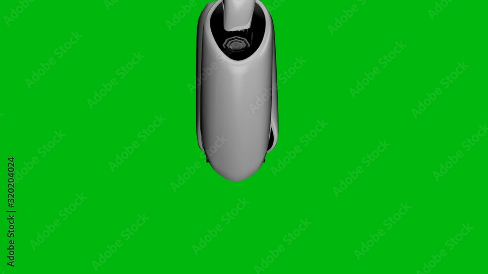 Aufkleber 3d rendering robot hand action on white and green background. concept of ai artificial intelligence 