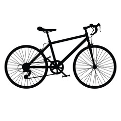 Obraz premium Bicycle silhouette vector