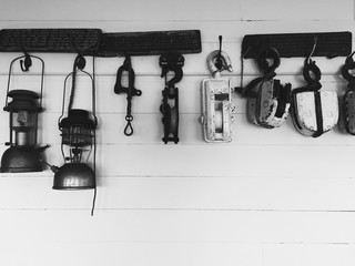 Various Equipment Hanging On Wall