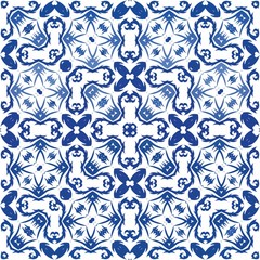 Ornamental azulejo portugal tiles decor.