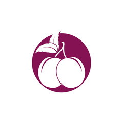 Plum logo vector icon design