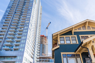 Modern Apartment Buildings in Vancouver, British Columbia, Canada.