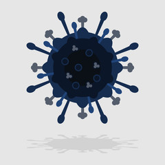H5N1 influenza virus , flat icon vector