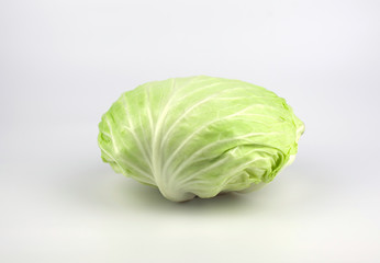 Collard greens on a white background