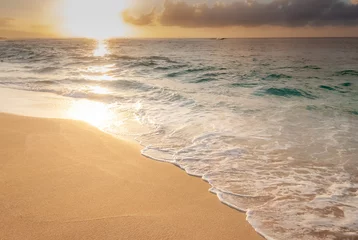 Foto auf Acrylglas sunset beach Oahu  hawaii © PhotogENer