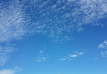 White scattered cloud and blue sky