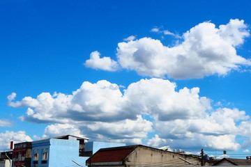 Fototapeta premium Cloud and sunlight daytime background..