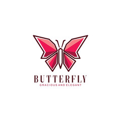 Butterfly logo design illustration for beauty business