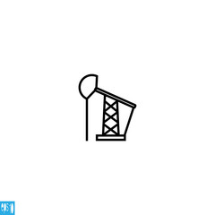 Oil pump sign. Simple icon eps ten