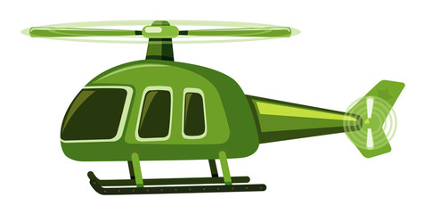 Single picture of green helicopter on white background © brgfx
