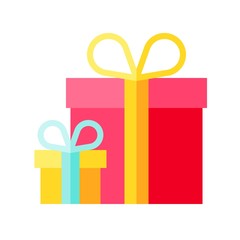 Gift boxes vector illustration, flat design icon