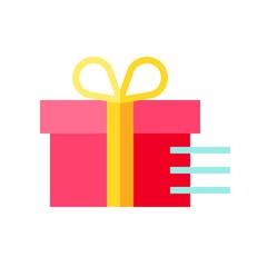 ift box with speed line vector, flat design icon