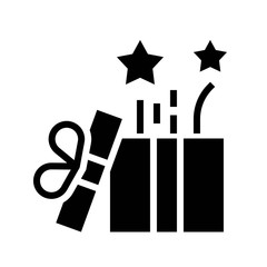 Gift box vector illustration, solid design icon