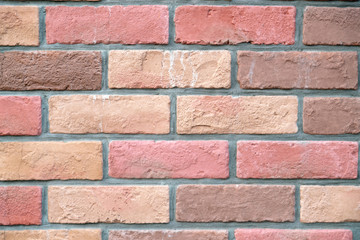 Obraz premium Vintage colour brick wall pattern background and texture