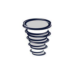 Tornado Wind Power Extreme Abstract Creative Icon Logo Design Template Element Vector