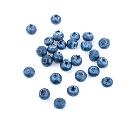 Fresh blueberry isolated on white background .