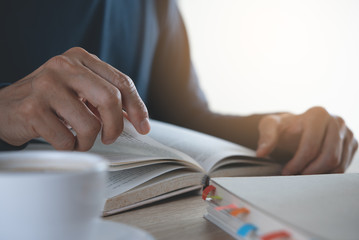 Man reading book