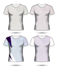  t-shirt templates abstract geometric collection of different colors polygonal mosaic