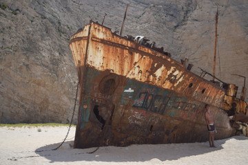 shipwreck on beach