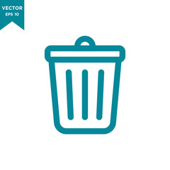 trash can icon vector logo template, trash bin icon 