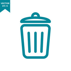 trash can icon vector logo template, trash bin icon 