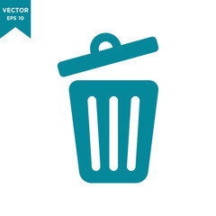 trash can icon vector logo template, trash bin icon 