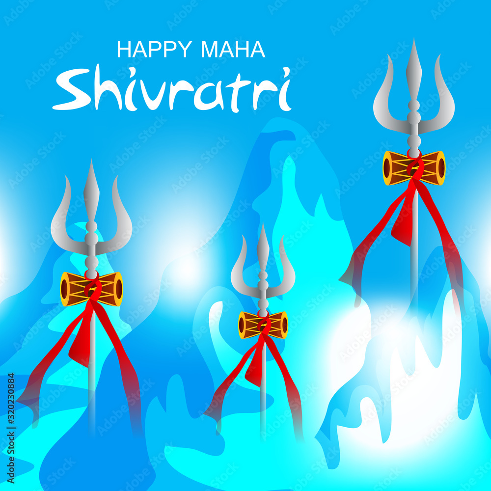 Canvas Prints happy maha shivratri