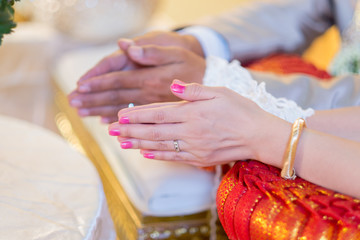 Fototapeta premium Wedding traditions in northern Thailand