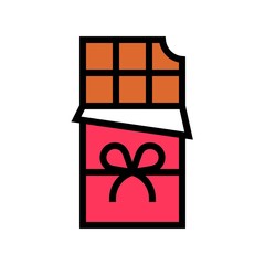 Chocolate bar vector illustration, filled style icon