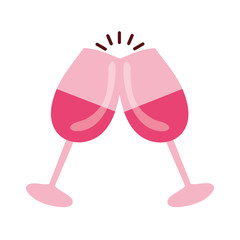 wine cups glasses toast icon