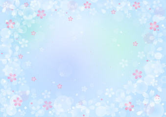 Fototapeta na wymiar Background image of cherry blossom illustration