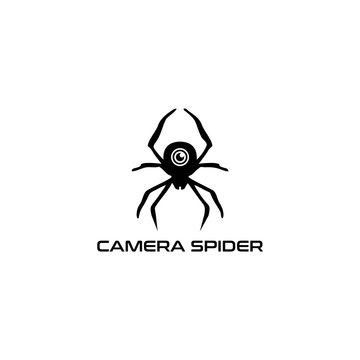 Camera Spider Logo Simple and  Vector