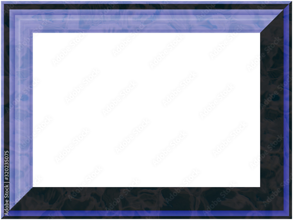 Poster frame on white background with copy space for text