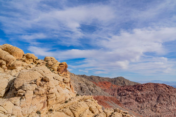 Morning nature view of the famous Red Rock Canyon