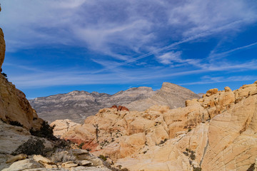 Morning nature view of the famous Red Rock Canyon