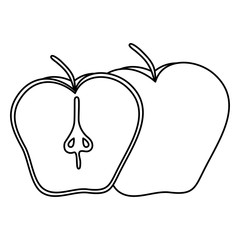 apple fresh fruit isolated icon