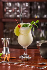 mai-tai cocktail in the bar