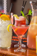 cocktails on the table