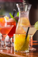 cocktails on the table