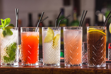 cocktails on the table