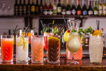 cocktails on the table