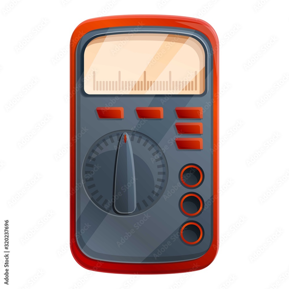 Aufkleber voltmeter multimeter icon. cartoon of voltmeter multimeter vector icon for web design isolated on wh