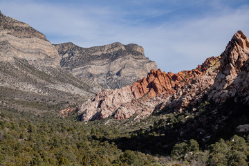 Morning nature view of the famous Red Rock Canyon