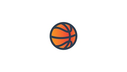 Ball design logo, Basketball sport competition game tournement and team theme Vector illustration