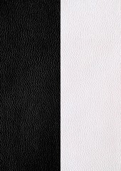 Fototapeta premium Genuine Leather. White and black color. The texture of the skin in two shades.
