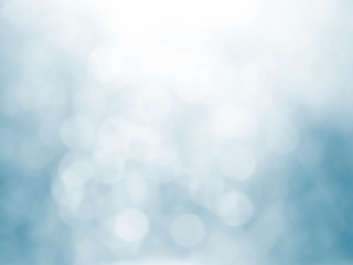 Abstract bokeh festoon on dark blue background.Blue bokeh light..